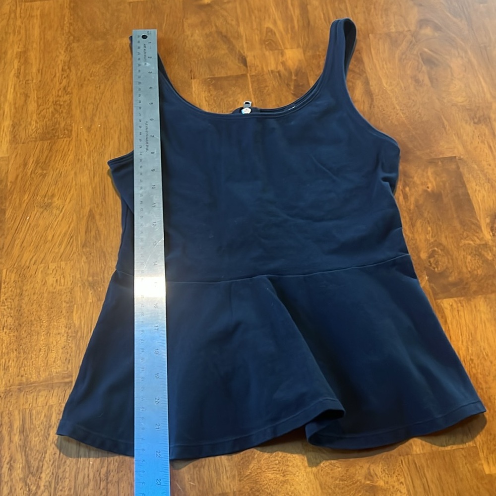 Express Black Sleeveless Peplum Top w/ Zipper - Picture 13 of 14